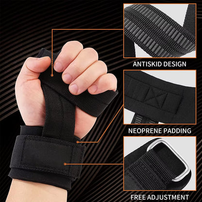 1 Pair Weight Lifting Straps with Wrist Support, Wrist Straps for Weightlifting, New Workout Wrist Wraps for Deadlifting in Gym